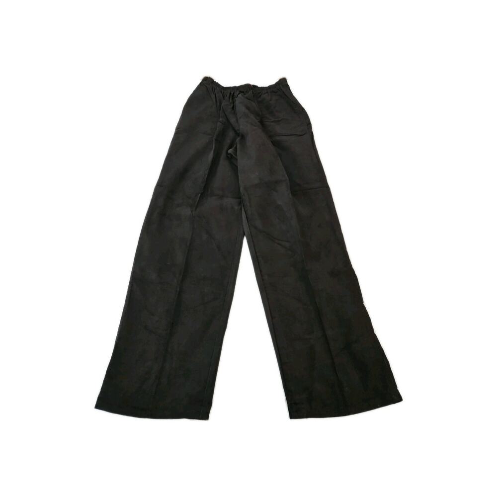 Vintage Sasson Womens Corduroy Pants Black SIze 38 Cotton Blend Elastic Waist